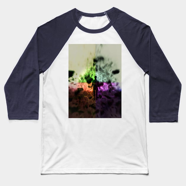 Explosive colors Baseball T-Shirt by ms.fits